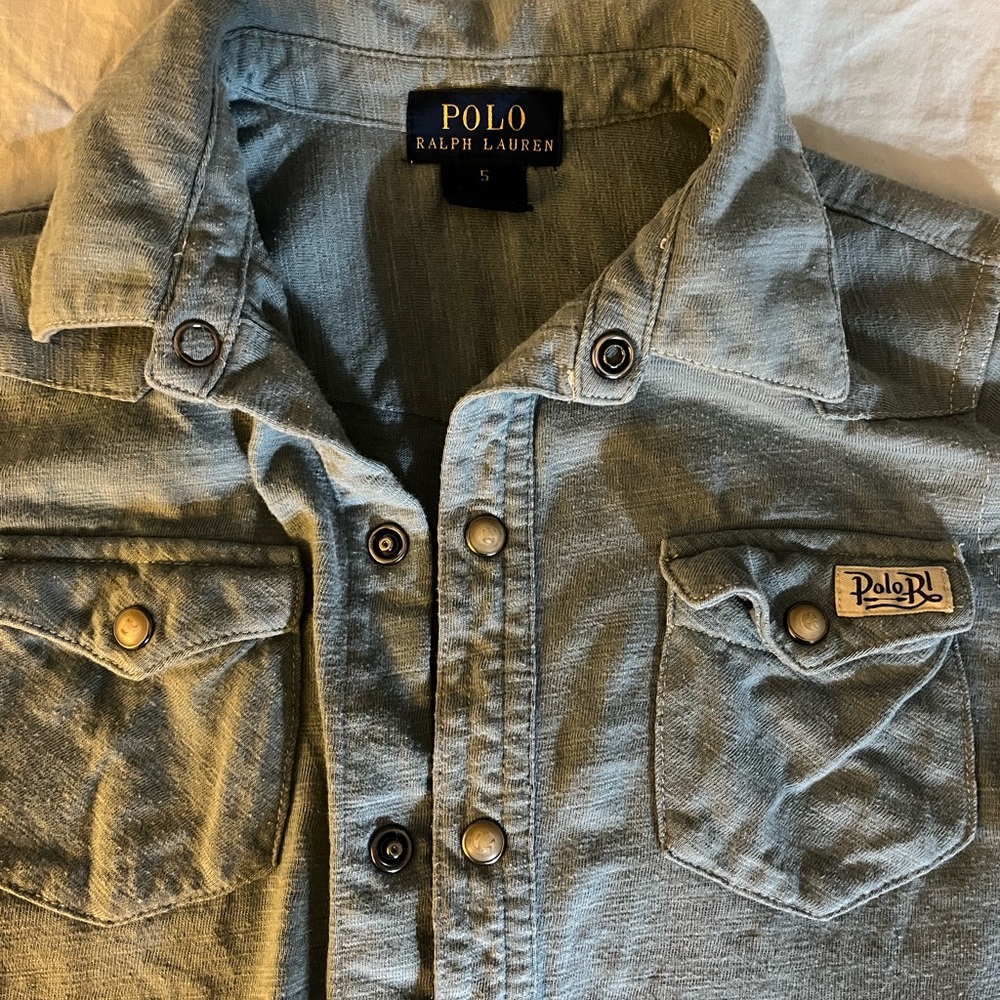 Polo Ralph Lauren light blue western Short Sleeve Shirt